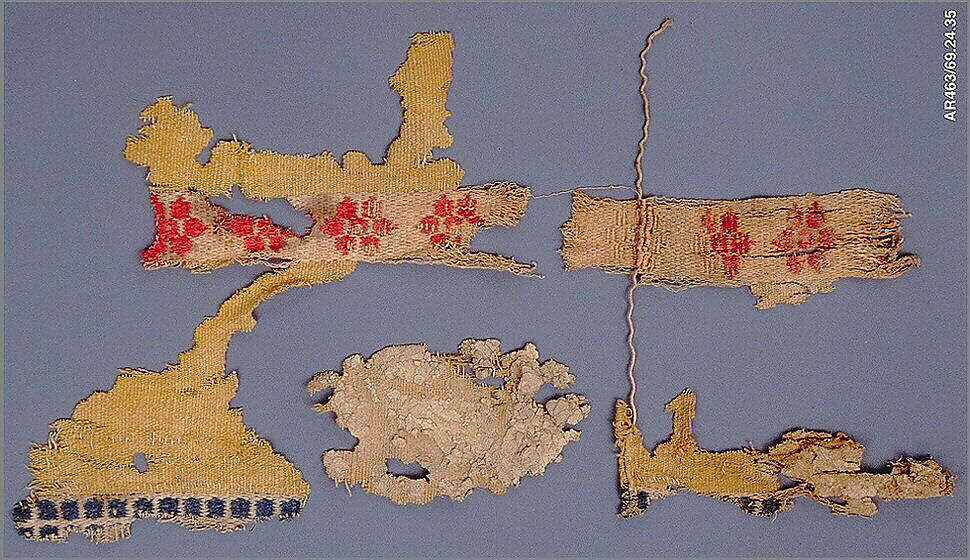 Textile fragment, Wool, cotton, Sasanian