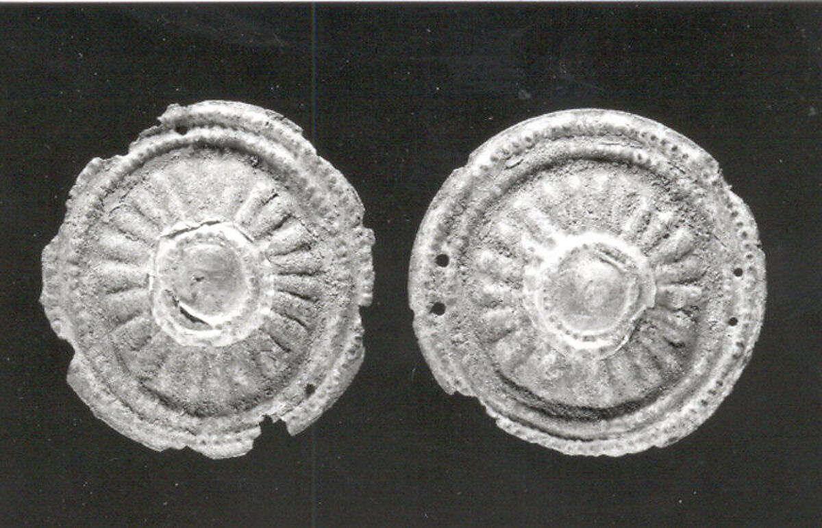 Disc, Bronze, gold, Iran 