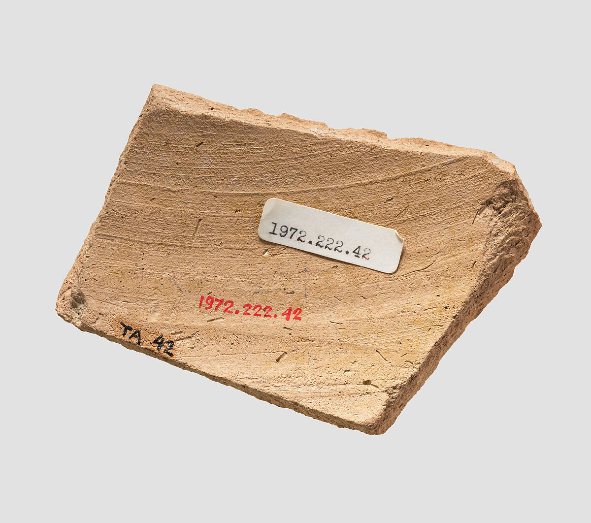 Sherd with incised decoration, Ceramic