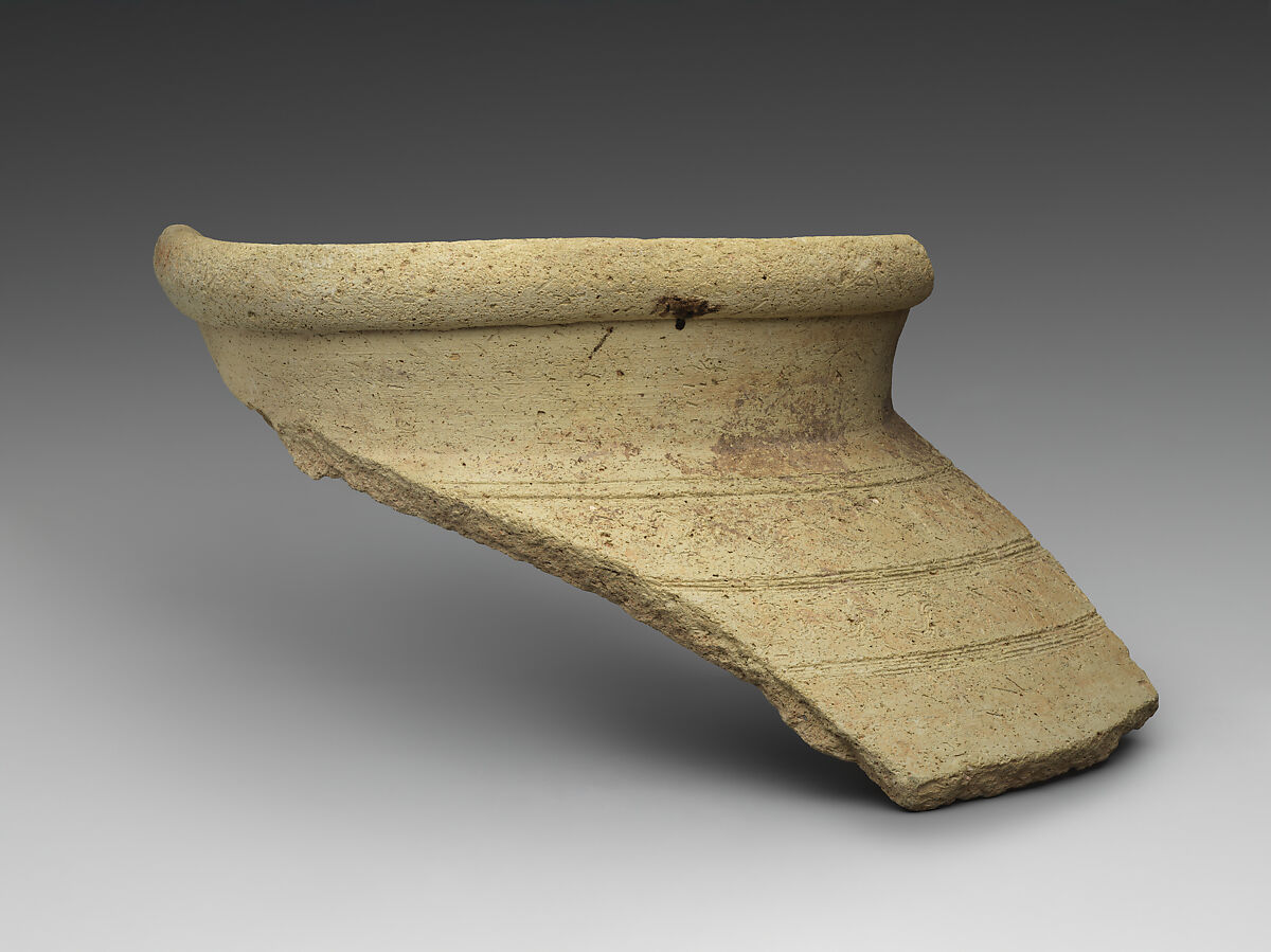 Jar rim sherd, Ceramic 