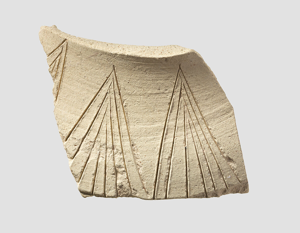 Sherd with incised decoration, Ceramic 