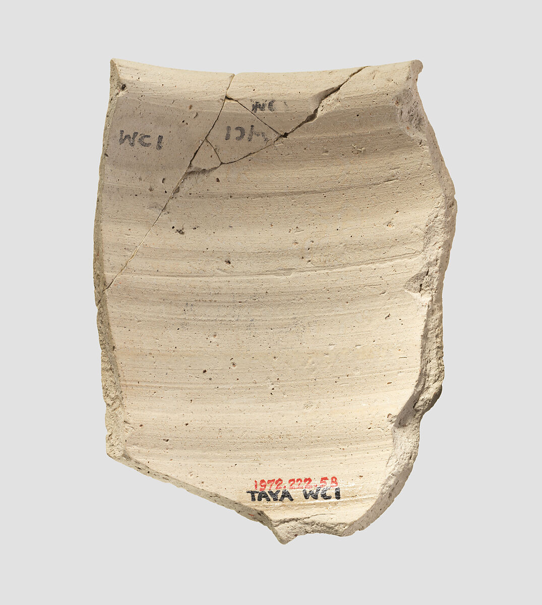 Bowl rim sherd, Ceramic