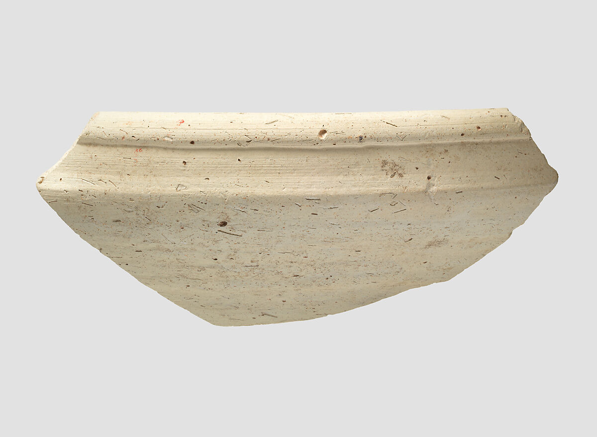 Bowl rim sherd, Ceramic 