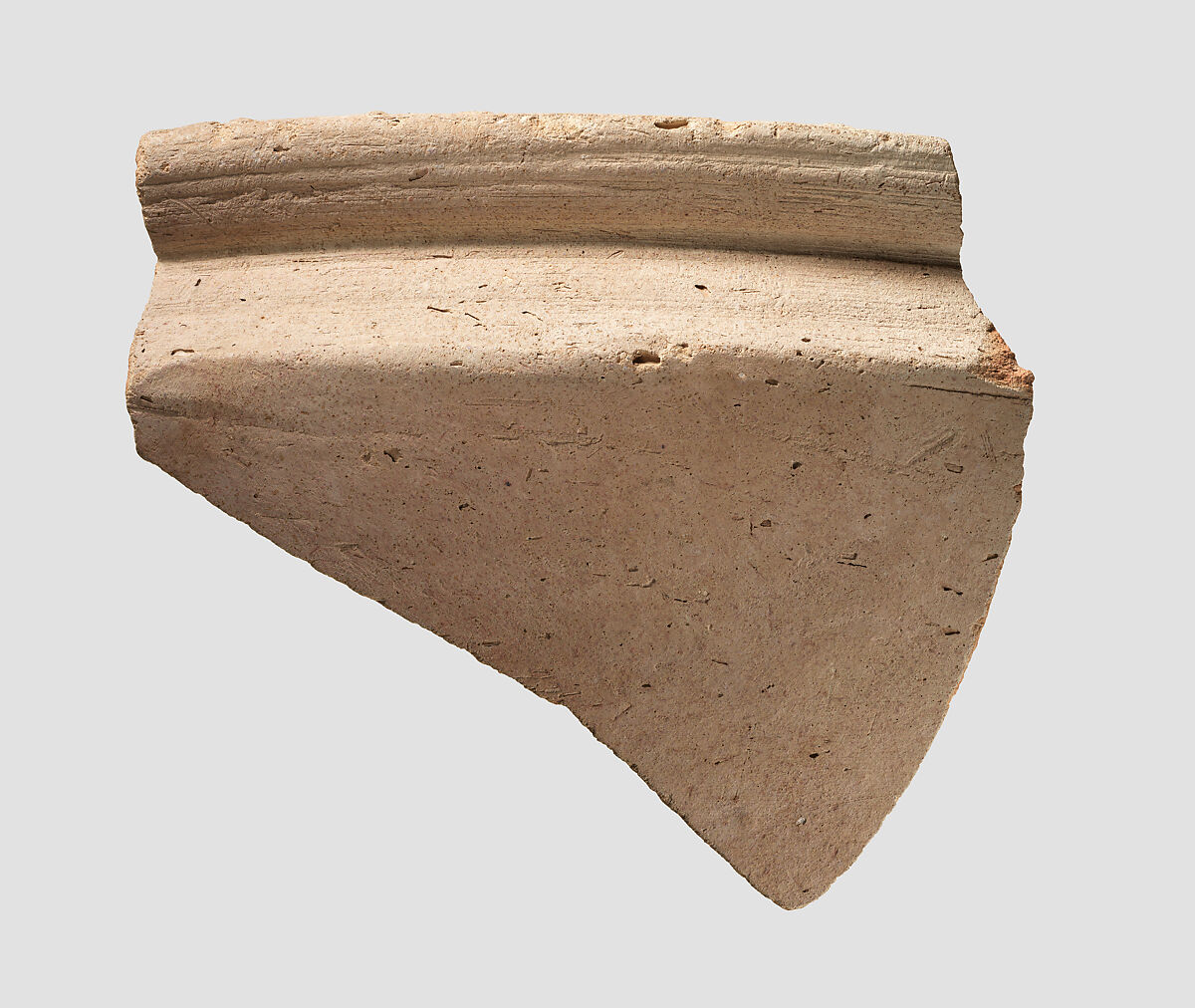 Bowl rim sherd, Ceramic 