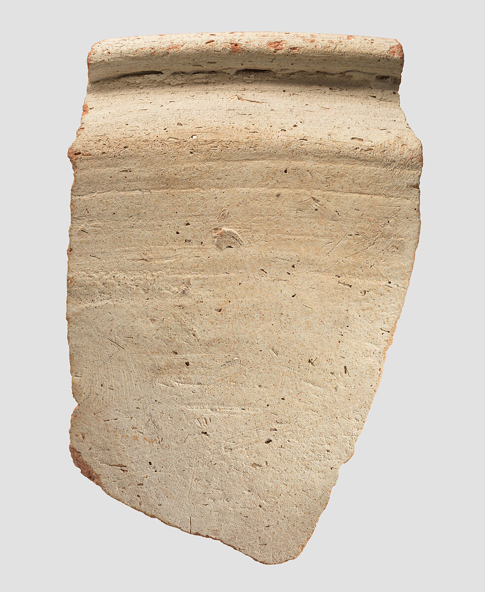 Bowl rim sherd, Ceramic 