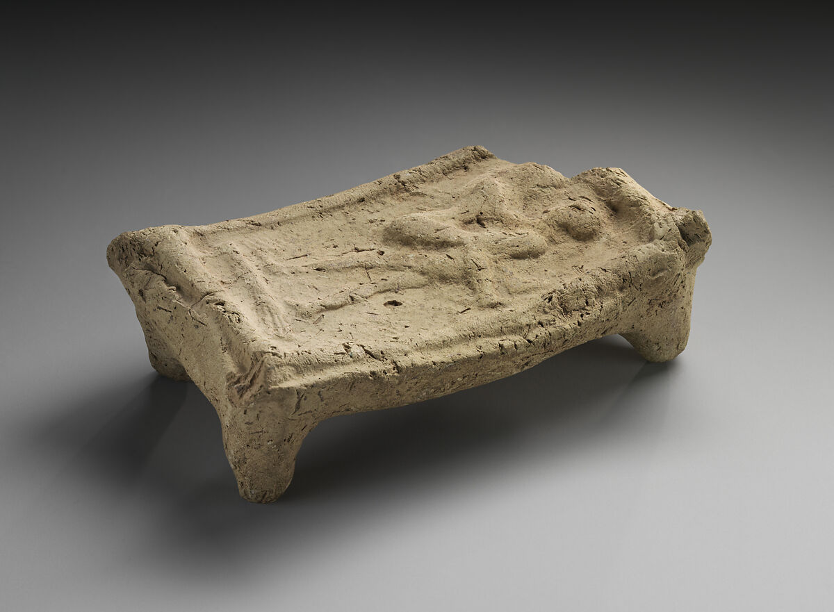 Molded plaque: couple, Ceramic, Isin-Larsa–Old Babylonian