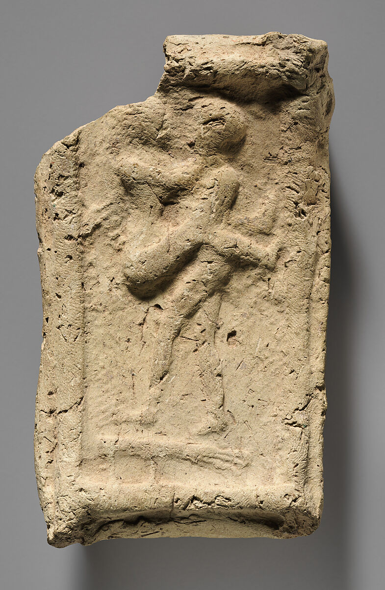 Molded plaque: couple, Ceramic, Isin-Larsa–Old Babylonian 