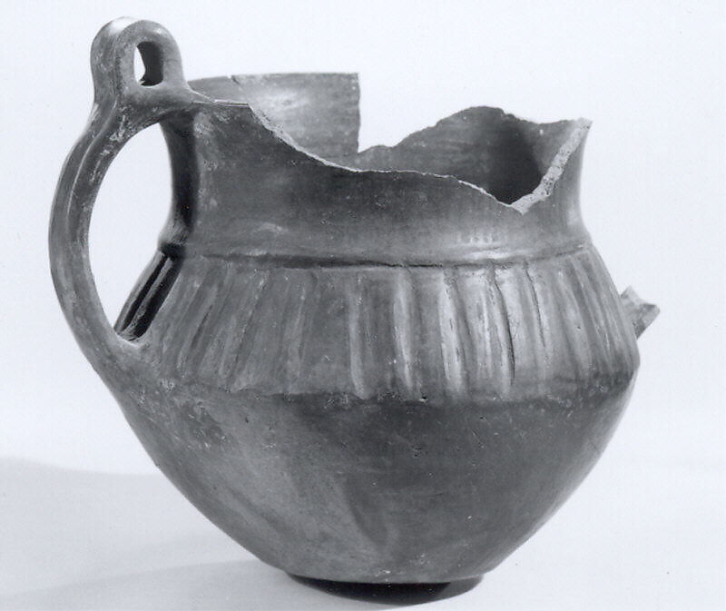 Handled "palace ware" pot, Ceramic, Iran 