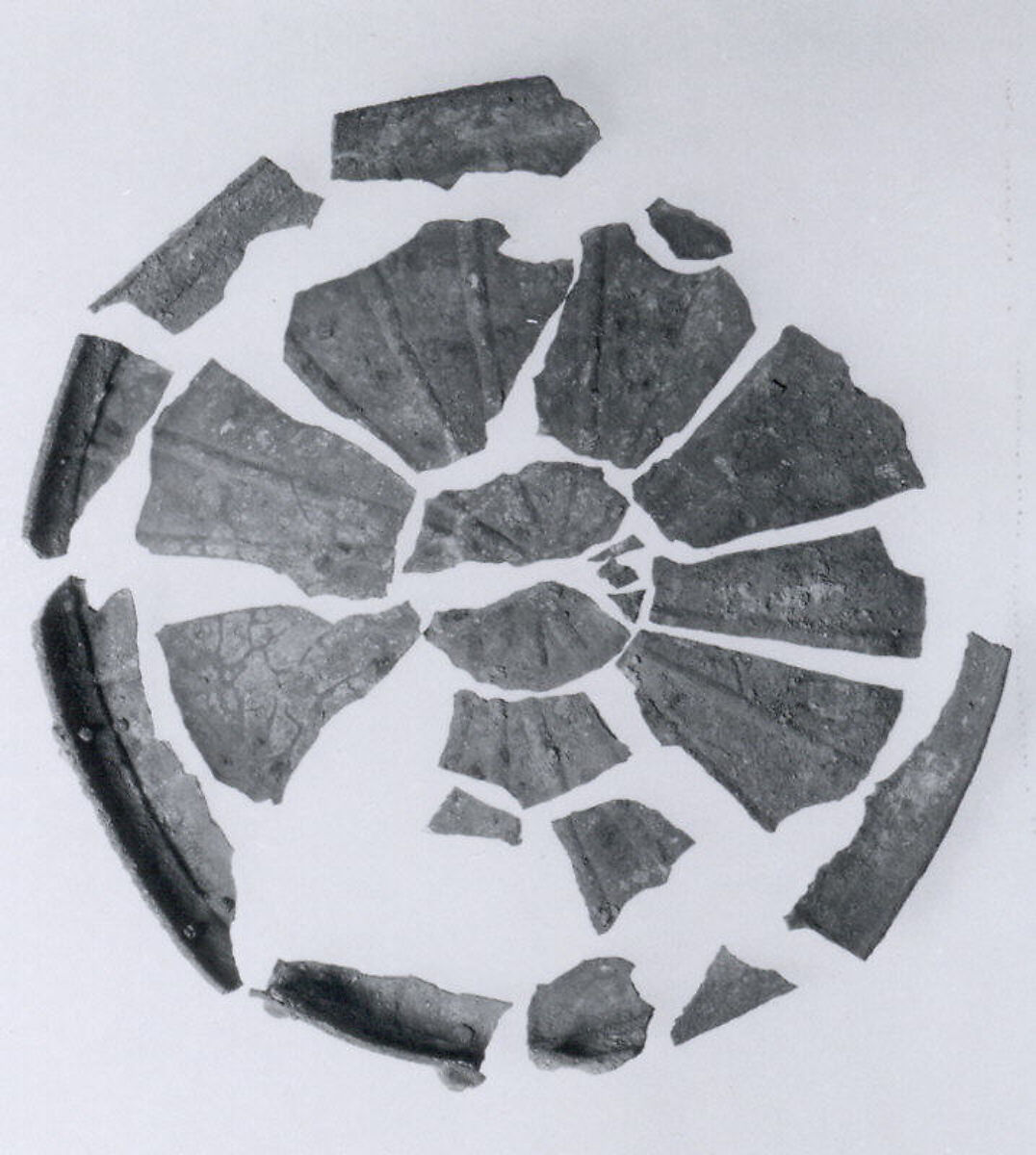 Basin fragments, Bronze, iron, Iran 