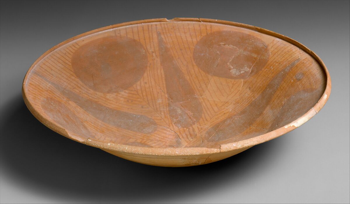 Open bowl, Ceramic, paint, Nabataean