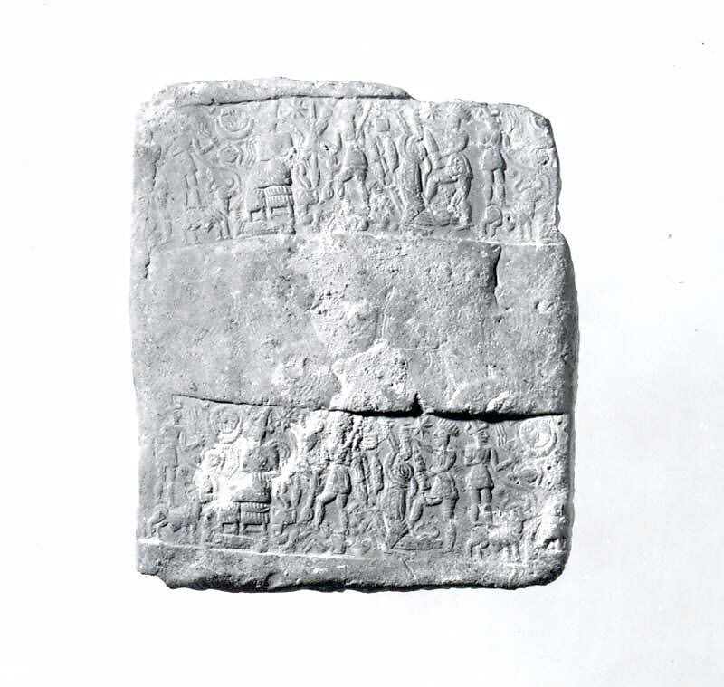 Cuneiform tablet case impressed with cylinder seal in Anatolian style, Clay, Old Assyrian Trading Colony 