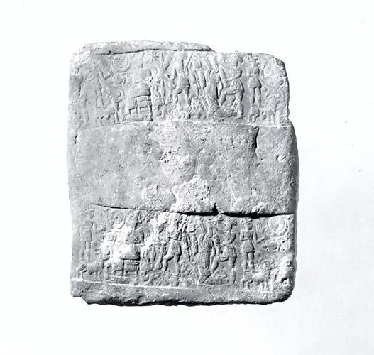 Cuneiform tablet case impressed with cylinder seal in Anatolian style
