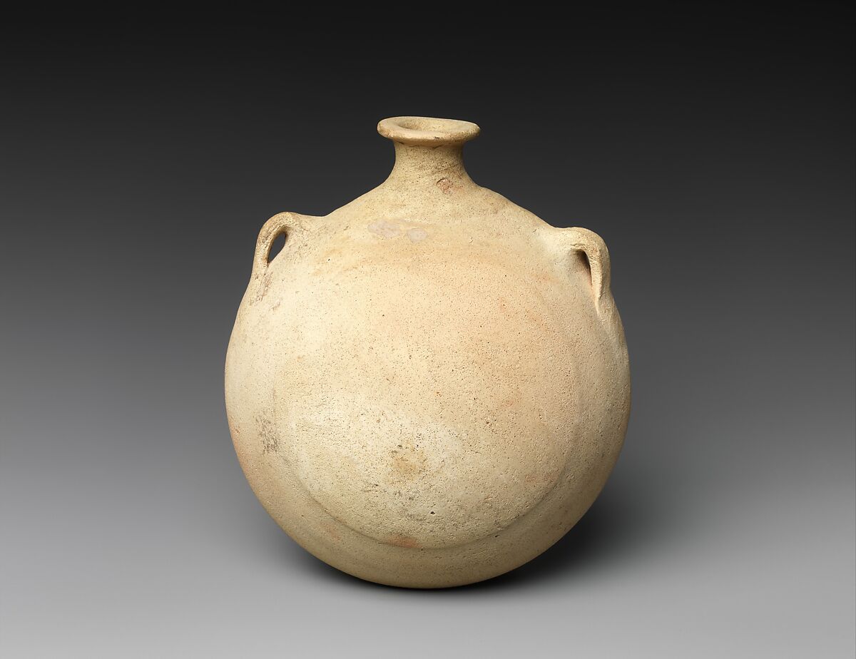 Pilgrim flask, Ceramic, Seleucid