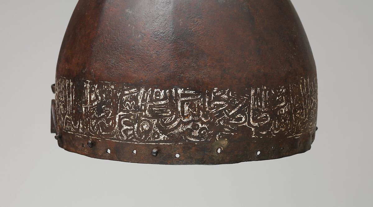 Helmet, Steel, silver, Central Asian or Russian, Blue Horde