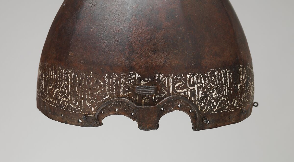 Helmet, Steel, silver, Central Asian or Russian, Blue Horde