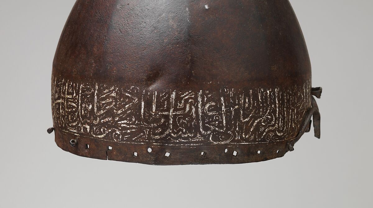 Helmet, Steel, silver, Central Asian or Russian, Blue Horde