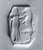 Stamp seal, Stone, white, Achaemenid 