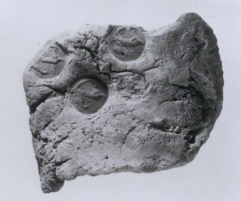 Bulla, Un-baked clay, Parthian 