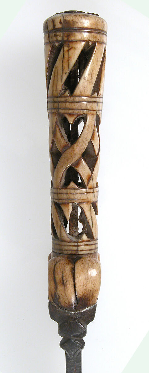 Ballock Knife, Steel, bone, lead, Western European, possibly Britain