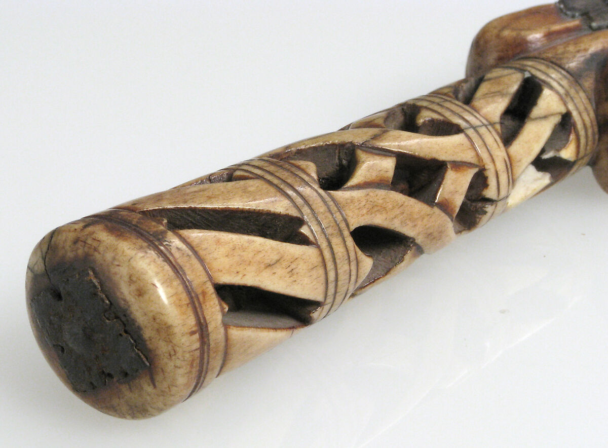 Ballock Knife, Steel, bone, lead, Western European, possibly Britain