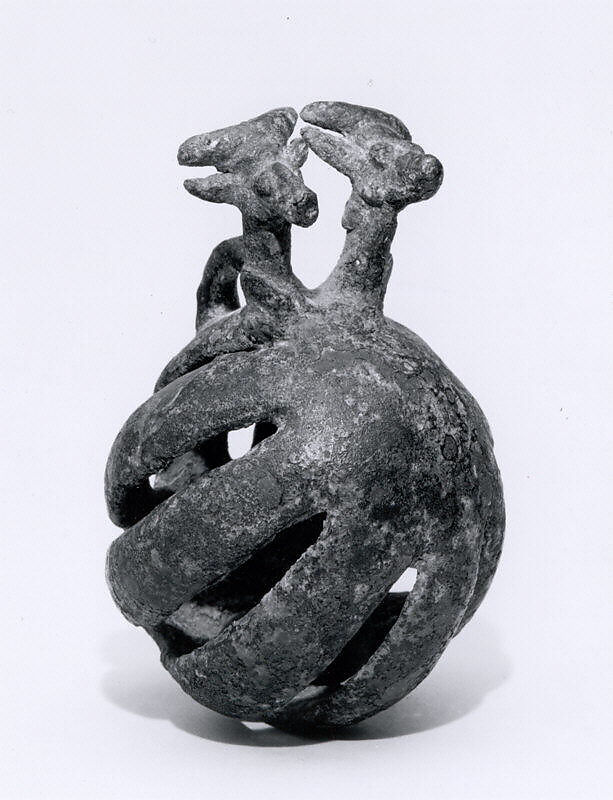 Openwork rattle bell, Bronze, Iran 