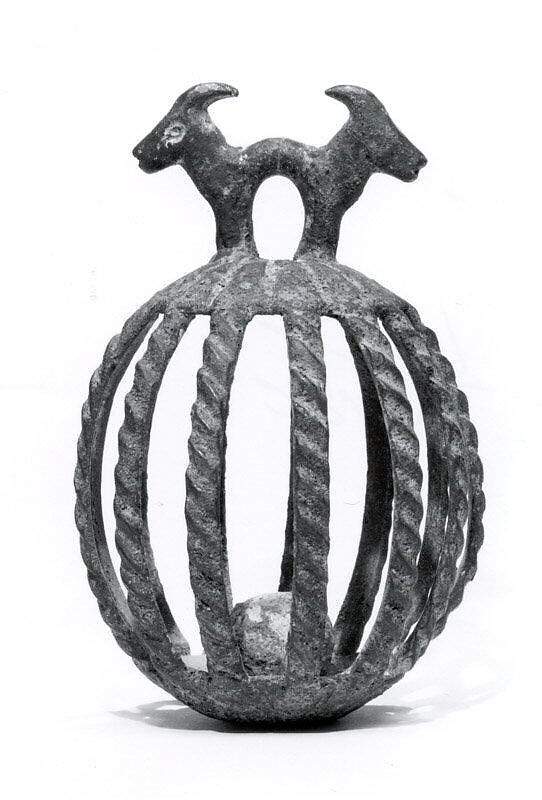 Openwork rattle bell, Bronze, Iran 