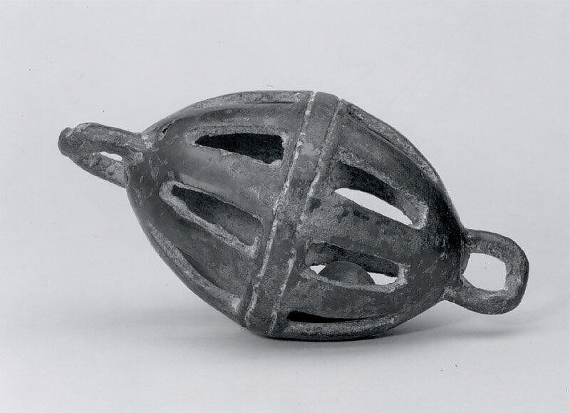Openwork rattle bell, Bronze, Iran 