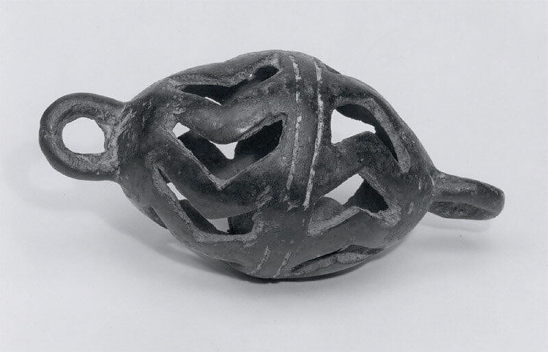 Openwork rattle bell, Bronze, Iran 