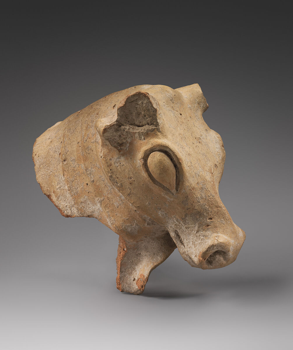 Bovine head, Ceramic, Hittite
