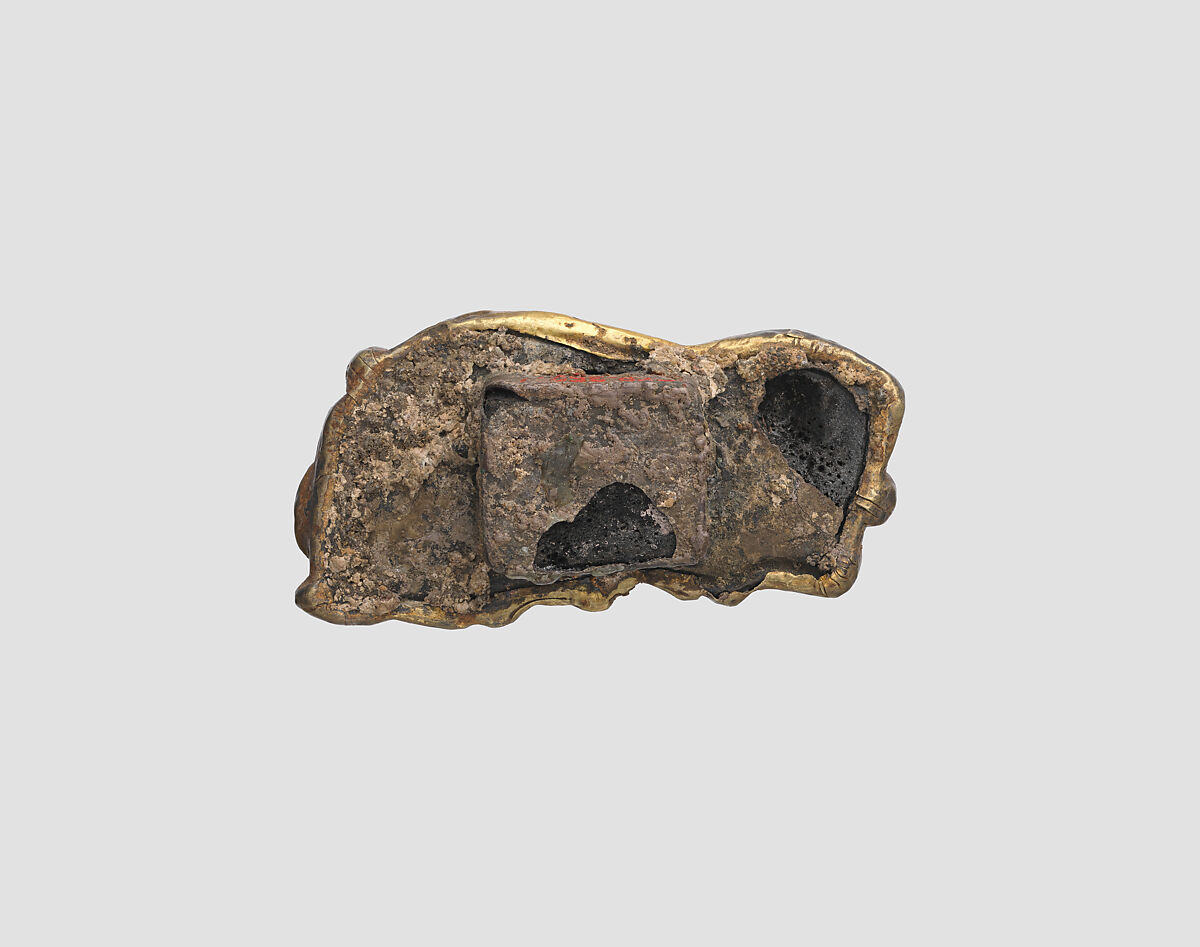 Harness or bridle ornament in the form of a boar, Gold, bone, silver, Scythian