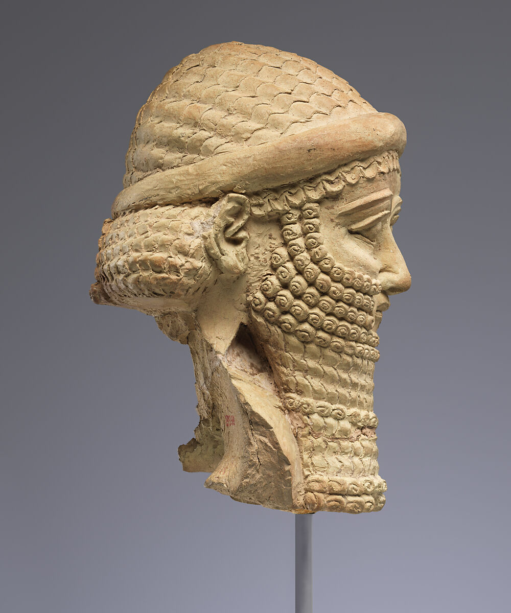Head, Ceramic, Babylonian