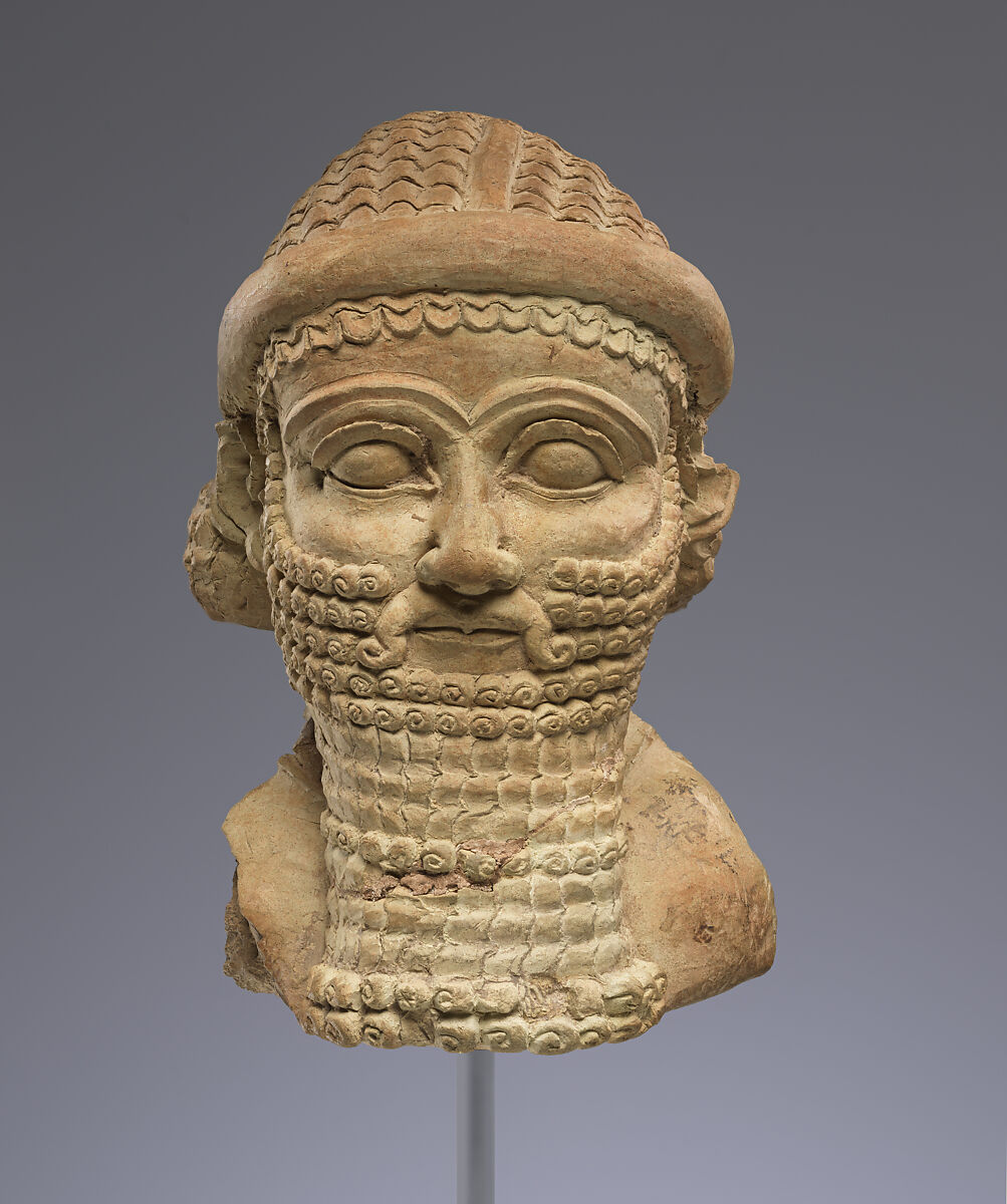 Head, Ceramic, Babylonian