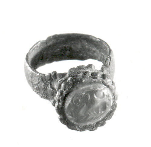 Ring, Bronze, carnelian, Sasanian 