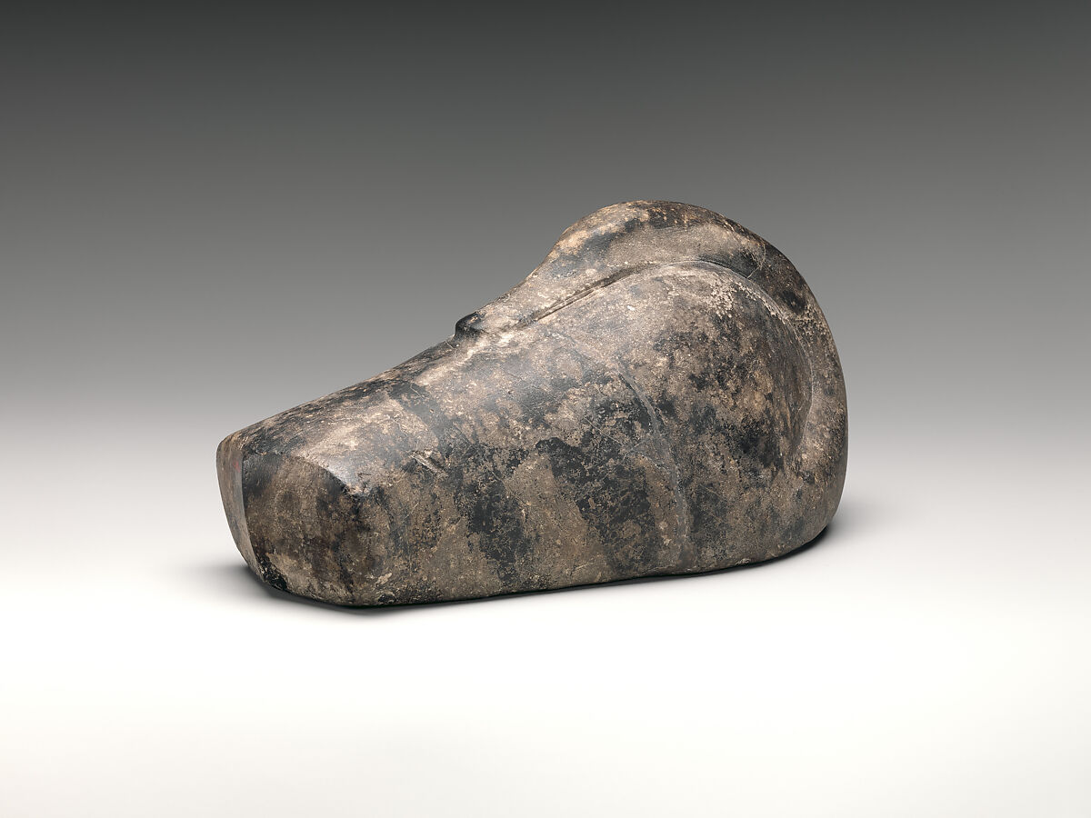 Weight in the shape of a duck, Stone, black 