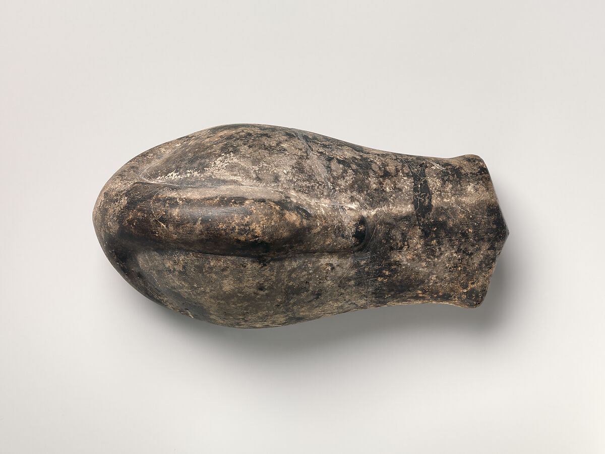 Weight in the shape of a duck, Stone, black