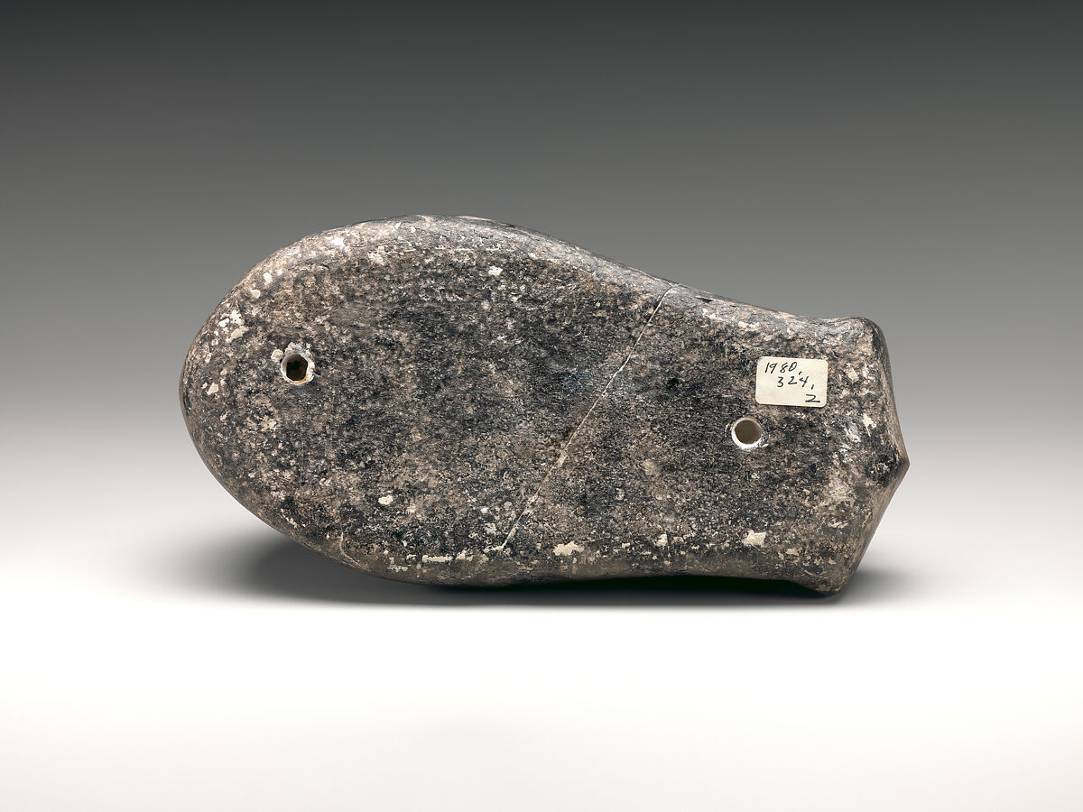 Weight in the shape of a duck, Stone, black