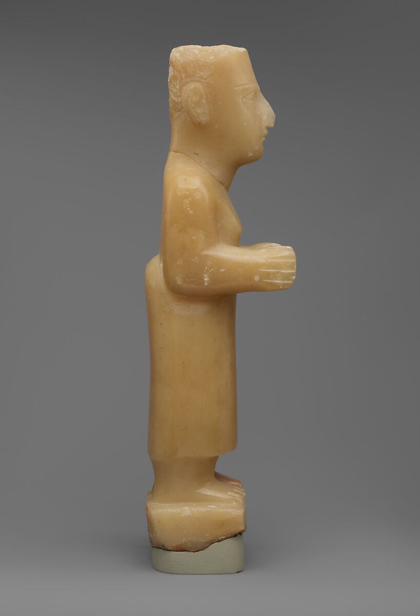 Standing male figure, Alabaster (calcite)