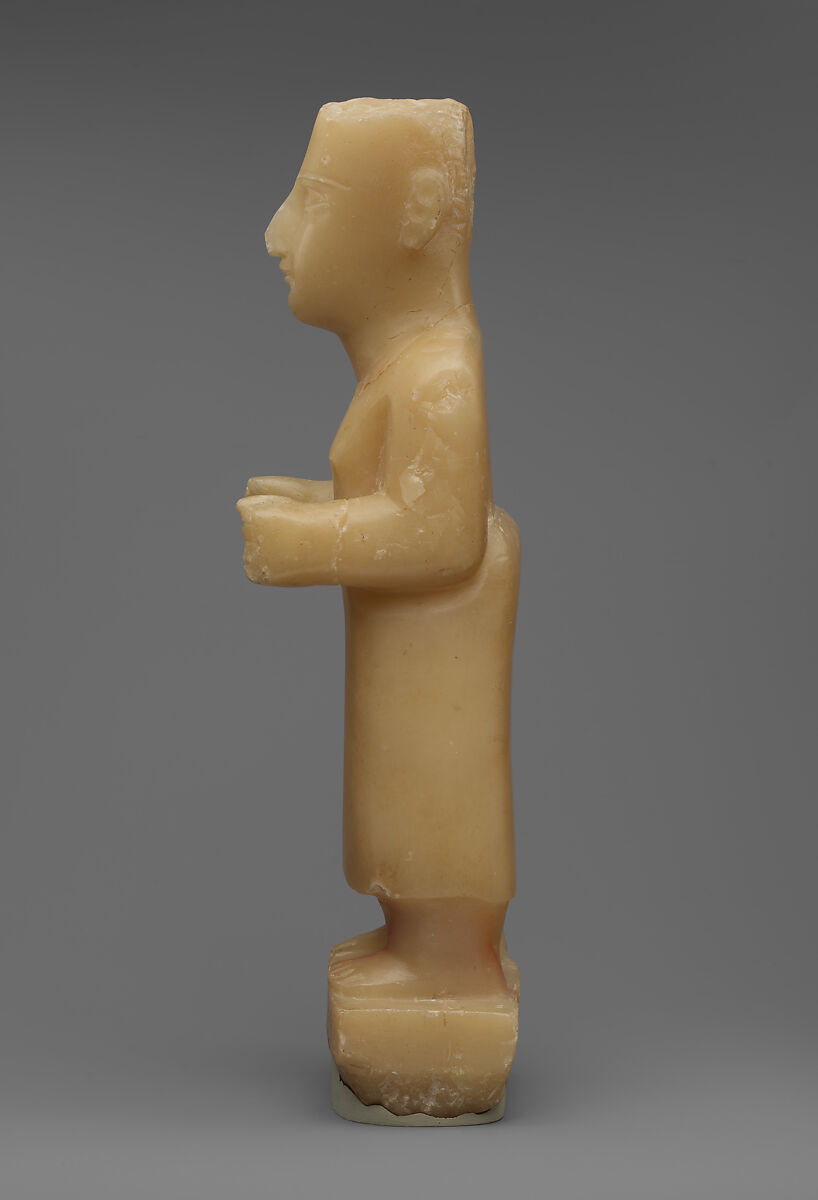 Standing male figure, Alabaster (calcite)