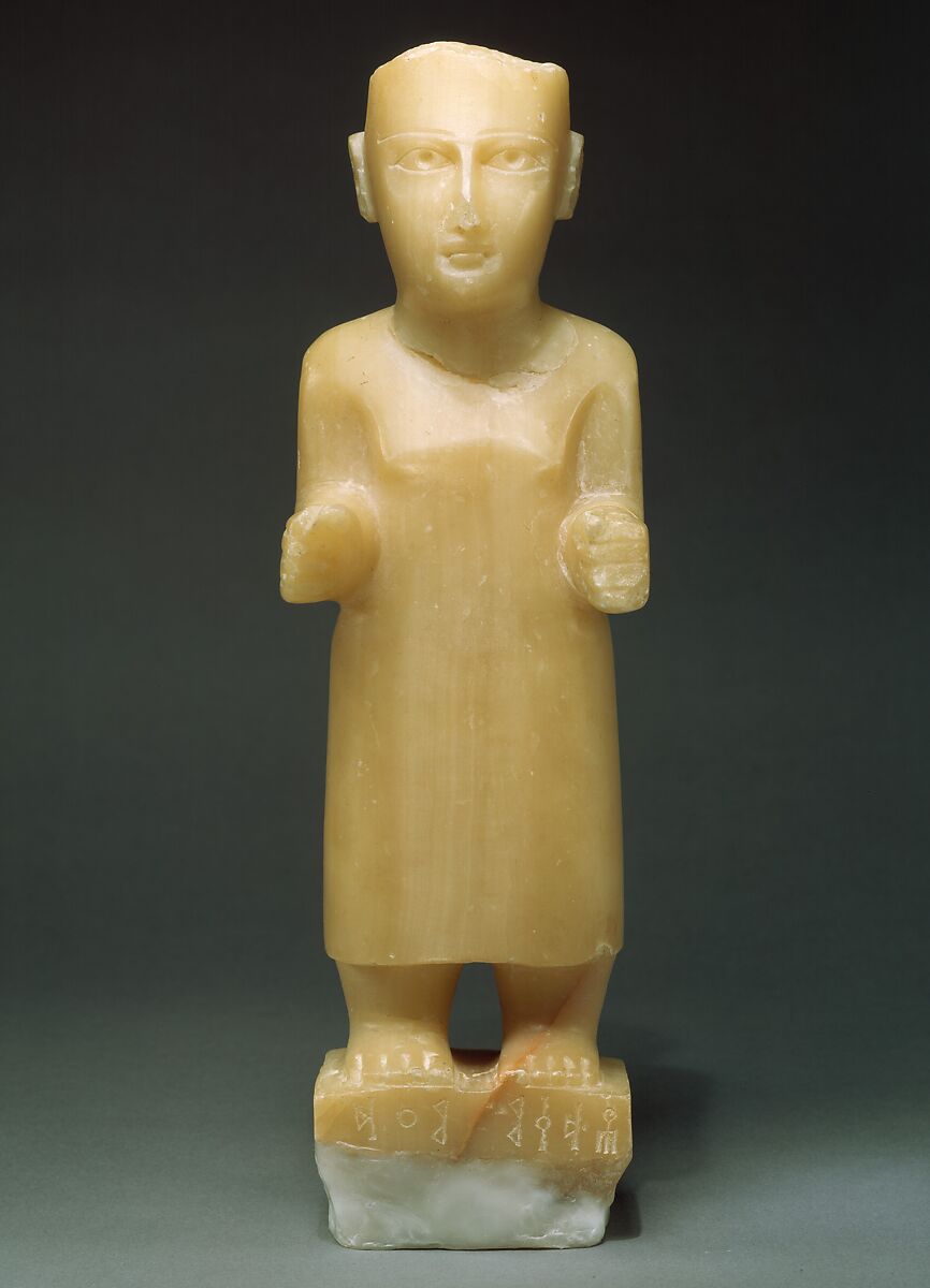 Standing male figure, Alabaster (calcite) 