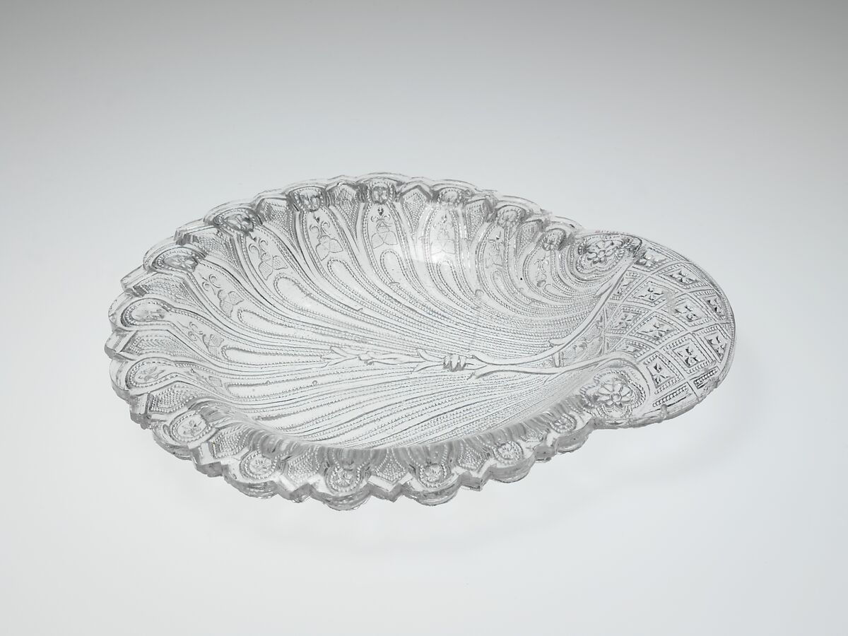 Dish, Pressed glass, American 