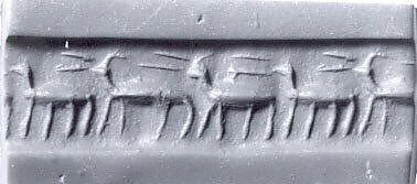 Cylinder seal, Steatite or serpentine, black 
