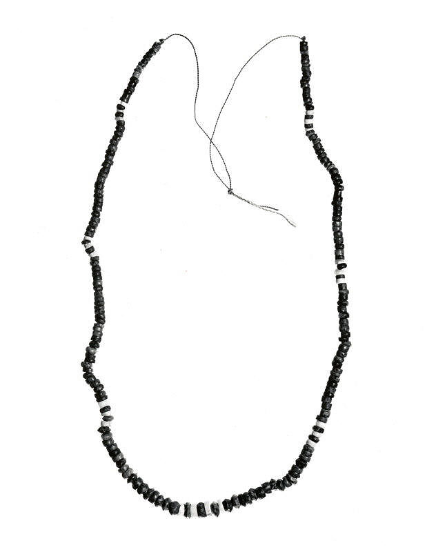 Necklace, Lapis lazuli, white stone, Bactria-Margiana Archaeological Complex 
