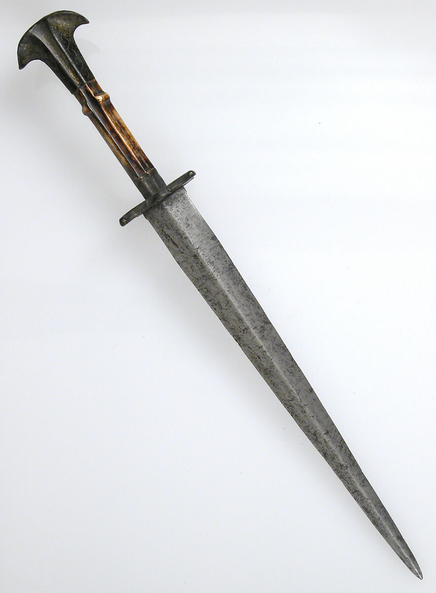 Dagger, Steel, bronze, bone, French