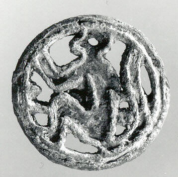 Openwork stamp seal: seated monkey, Copper alloy, Bactria-Margiana Archaeological Complex 