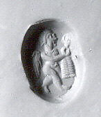 Stamp seal, Carnelian, Sasanian 