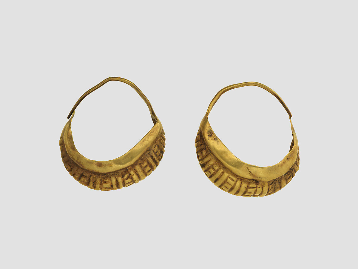 Earrings, Electrum, Iran