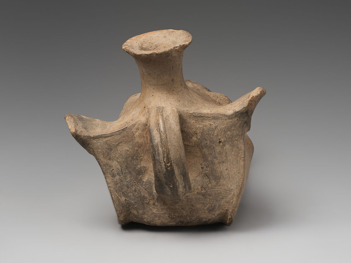 Rhyton in the shape of a boar head, Ceramic, Iran