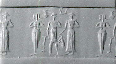 Cylinder seal, Hematite, Babylonian 