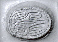 Scarab seal, Faience, white (?) 