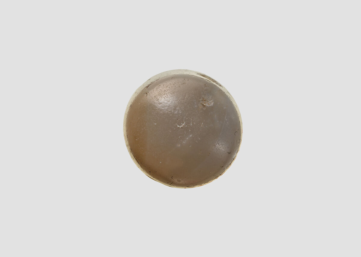 Stamp seal, Chalcedony, smoky, Achaemenid